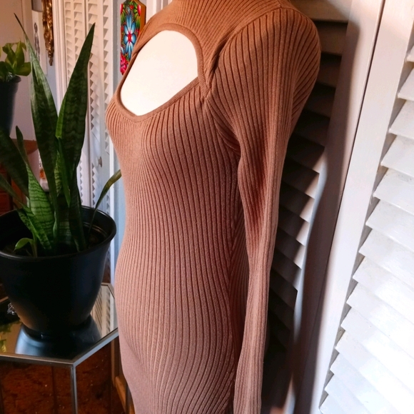 Beige Bodycon Dress - Picture 5 of 7